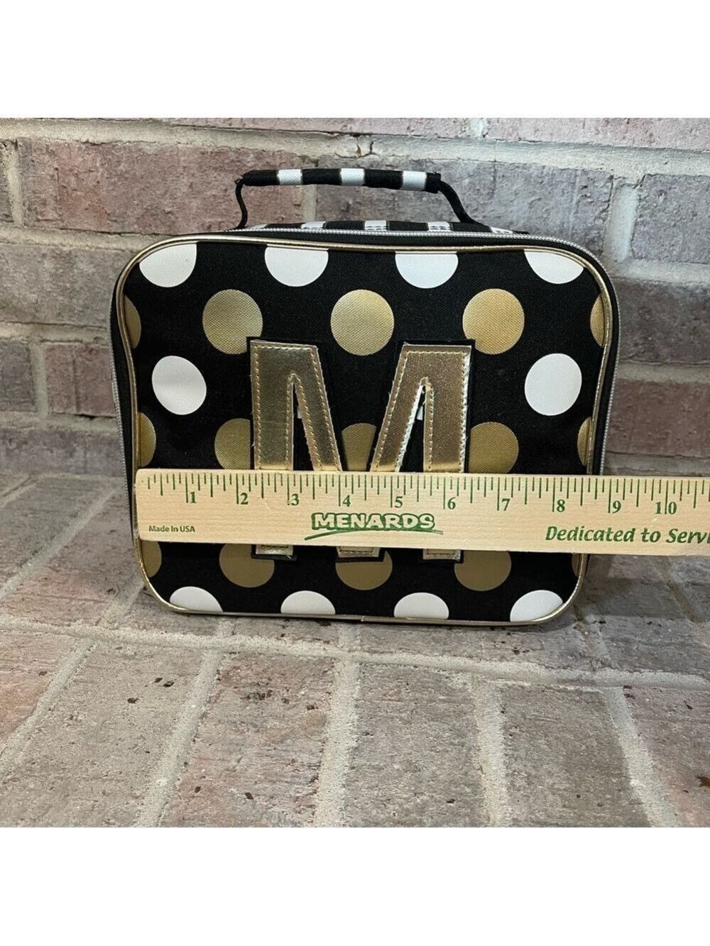 Justice Black and Gold Polka Dot Cosmetic Bag - Picture 3 of 10